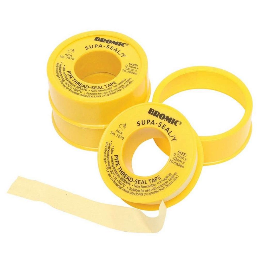 Plumbing Tools * | Bromic Yellow Gas 12Mmx10M Thread Seal Tape 7170381